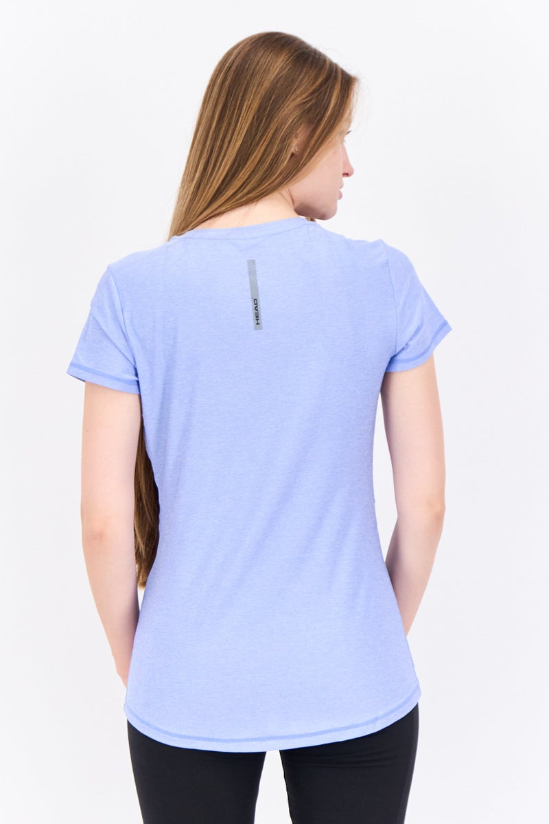 HEAD Women Slim Fit Short Sleeve Outdoor T-Shirt, Light Blue - Image 2