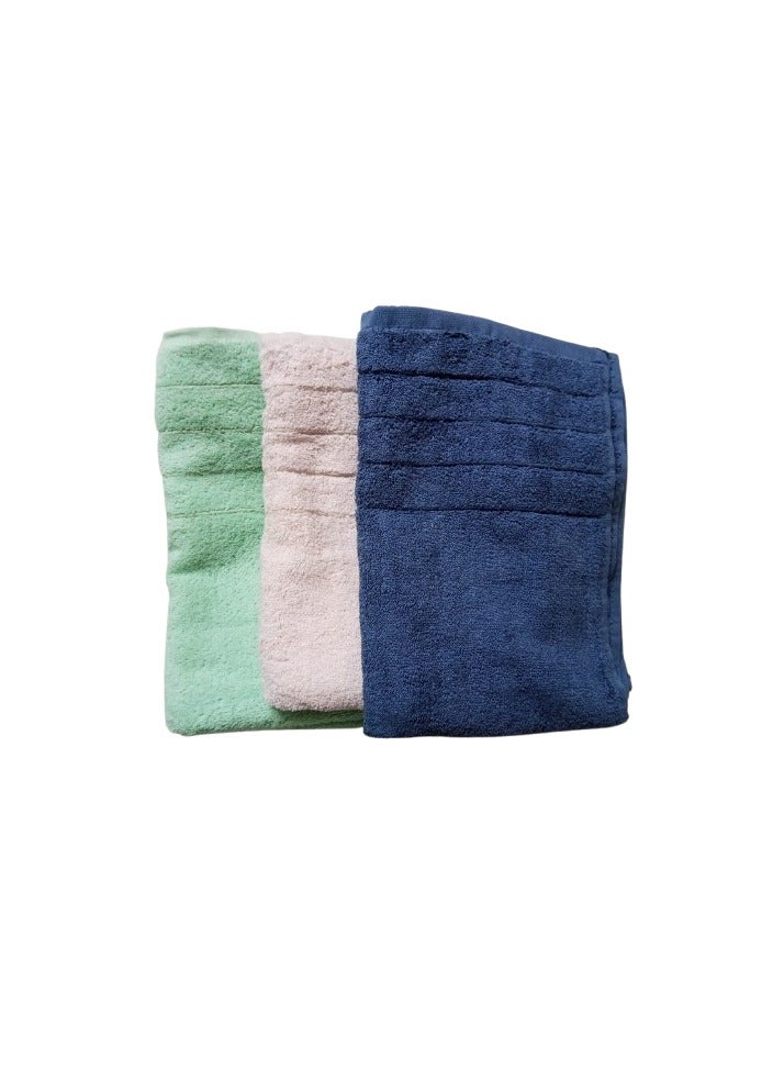 فوطة قطن مقاس 90x50 عدد 3 قطع الوان - Image 1