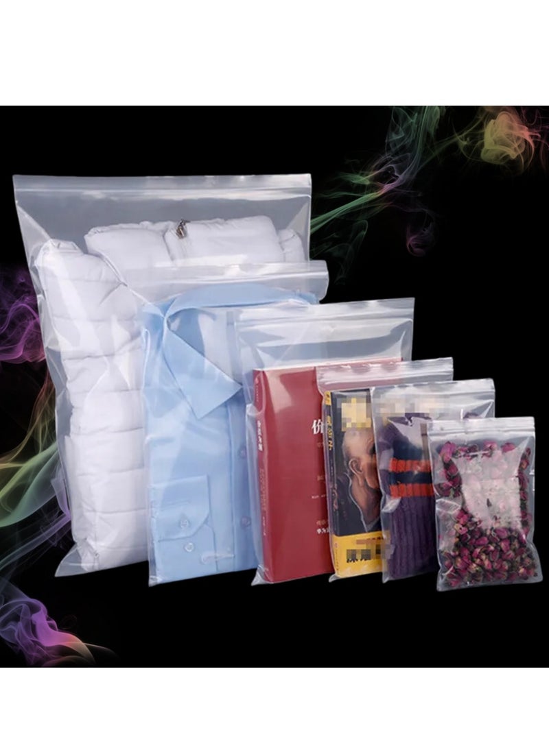 Reusable Plastic Food Storage Bags, Easily store food and all belongings, Transparent, Zipper Closure, Waterproof, Smell Proof, Portable, Durable, Single Material Construction with Built-in Zipper, Different Sizes And Numbers Of Pices