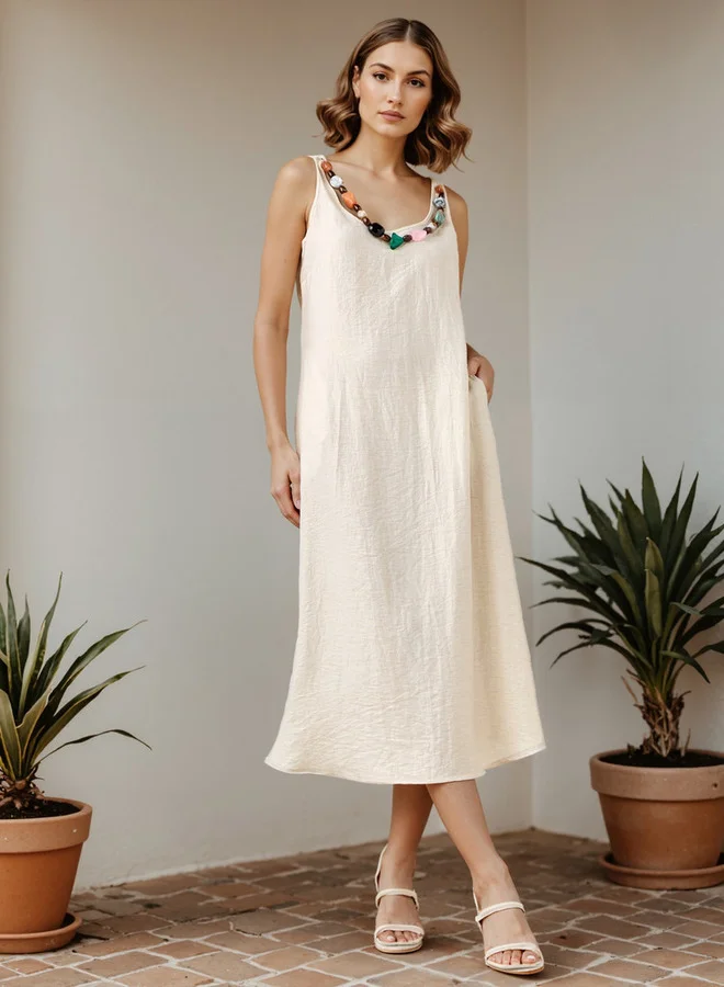 Iconic Iconic Sleeveless Lurex Dress with Open Front Longline Shrug