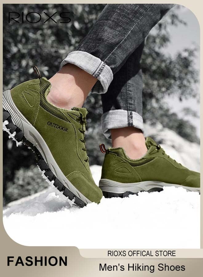 RIOXS Men's Casual Hiking Shoes, Outdoor Travel Sports Shoes, Breathable Trekking Fitness Sneakers, Lightweight Walking Jogging Shoes, Non-Slip Camping Climbing Shoe For Men, Waterproof Trainers, Mens Athlesiure Trainers  - Image 3