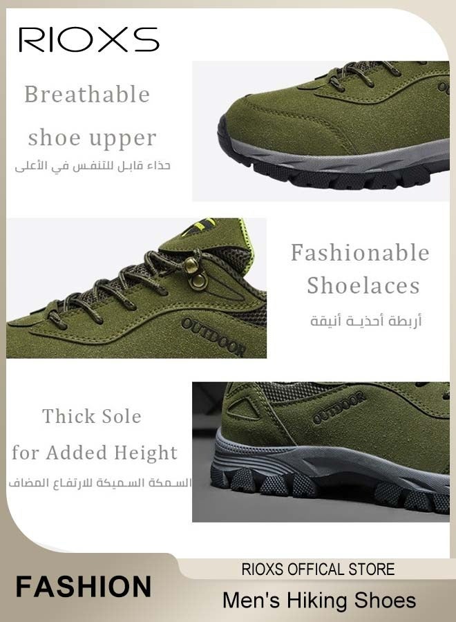 RIOXS Men's Casual Hiking Shoes, Outdoor Travel Sports Shoes, Breathable Trekking Fitness Sneakers, Lightweight Walking Jogging Shoes, Non-Slip Camping Climbing Shoe For Men, Waterproof Trainers, Mens Athlesiure Trainers  - Image 5