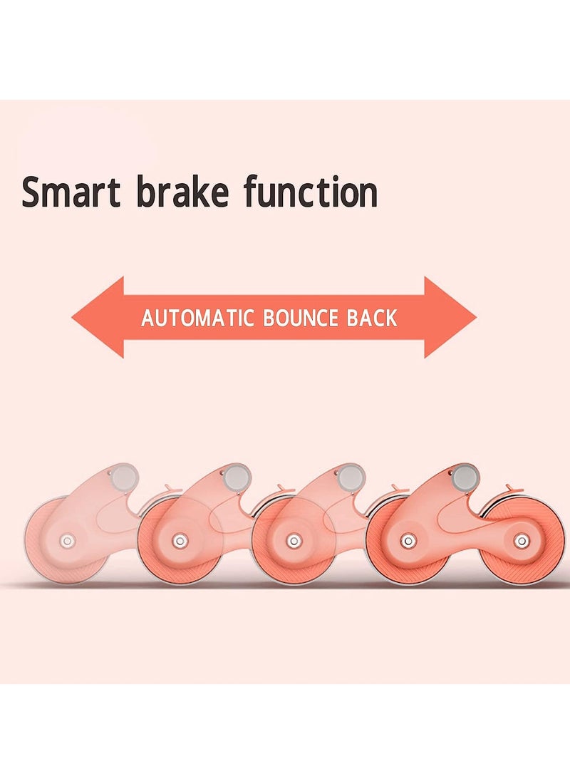 Gonice - Automatic Rebound Abdominal Wheel, Slip Resistant Low Noise Elbow Support Core Exercise Roller Intelligent Display for Men Women for Domestic (Orange) - Image 1