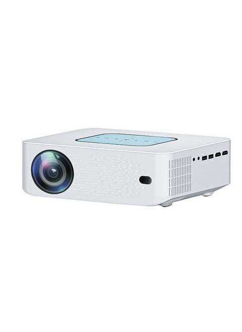 V10 Portable LCD LED Projector Android 9.0 Smart Home Theater White