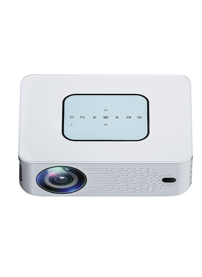 V10 Portable LCD LED Projector Android 9.0 Smart Home Theater White