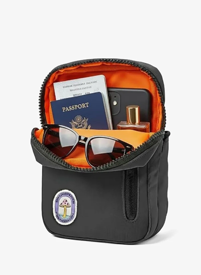 Monkey Troopers Grey Sidekick Crossbody Shoulder Sling Bag with Adjustable Strap Compact Chest Side Bag for Travel Walking Commuting Everyday Use