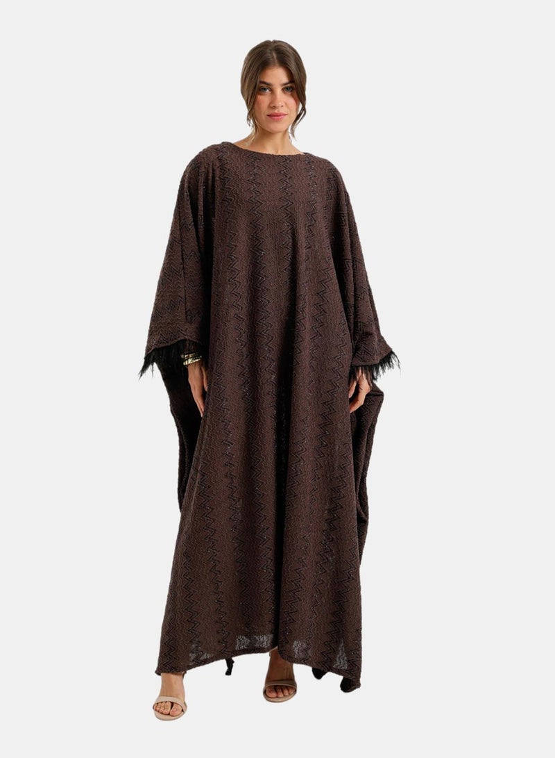 Carina Fringed Maxi Abaya - Image 1