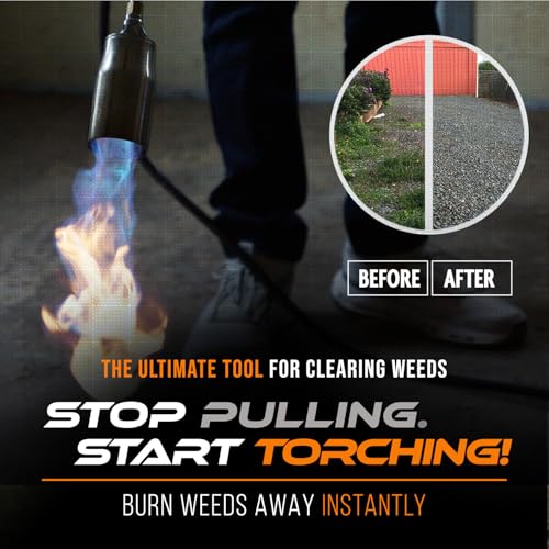 Sunlight Charcoal Sunlight® Propane Torch Weed Burner with 13 ft Hose, Adjustable 2,200,000 BTU Self Igniting Flamethrower, Heavy Duty Turbo Blow Torch For Garden, Wood, Melting Ice, Snow, Stumps, Grilling | May Vary - Image 2