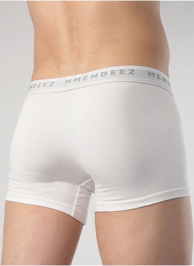 MENDEEZ - JACQUARD BOXER TRUNKS - PACK OF 3 - WHITE - Image 1
