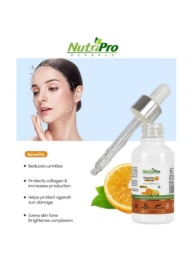 NutriPro Vitamin C Face Serum and Skin Brightening Day Cream, 80gm |For Hydrate & Brighten Complexion |Enriched With Vitamin C, Hazel & Aloe vera Extract |No Silicones Toxic Chemical, Paraben Free. - Image 2