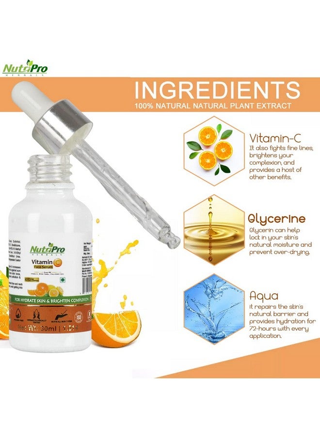 NutriPro Vitamin C Face Serum and Skin Brightening Day Cream, 80gm |For Hydrate & Brighten Complexion |Enriched With Vitamin C, Hazel & Aloe vera Extract |No Silicones Toxic Chemical, Paraben Free. - Image 4
