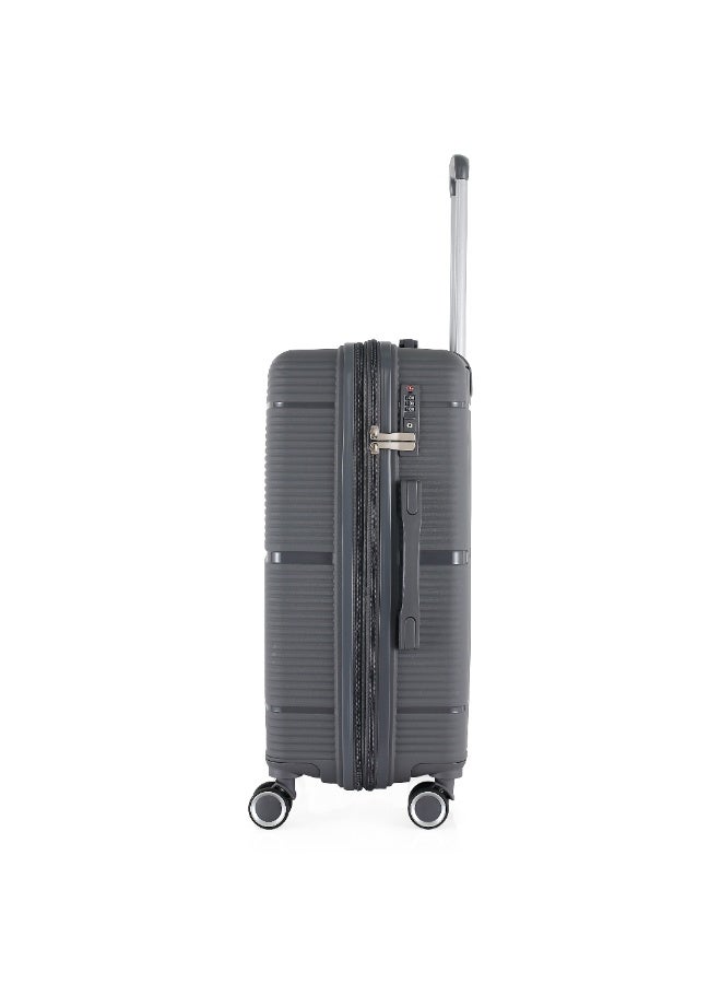 H.T 3-Piece Luggage Set – Hard Shell Suitcases with Spinner Wheels, Telescopic Handle & Anti-Jam Zippers (42/66/100 Litres, Lightweight Travel Set)( 3-Piece Set 20"/24"/28) - Image 5