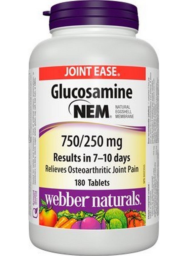 Webber naturals Webber Naturals Glucosamine with NEM® Natural Eggshell Membrane, 750/250 mg, 180 Tablets