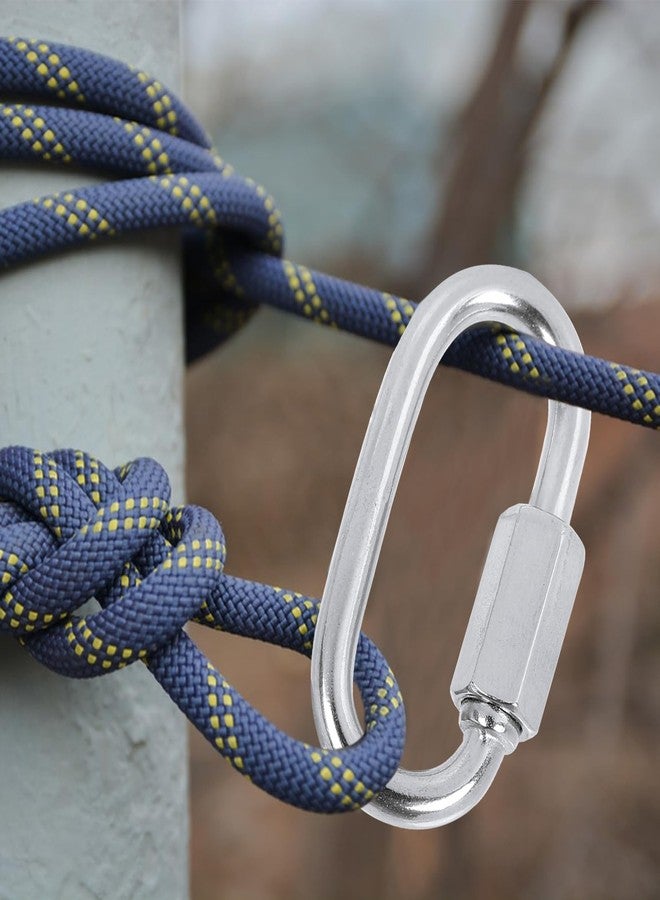 STARVAST 8mm Quick Link Oval Carabiner Chain Quick Links Connector 4pcs M8 Stainless Steel Swing Clip Screw Lock Swing Set for Swing Play Set - Image 5