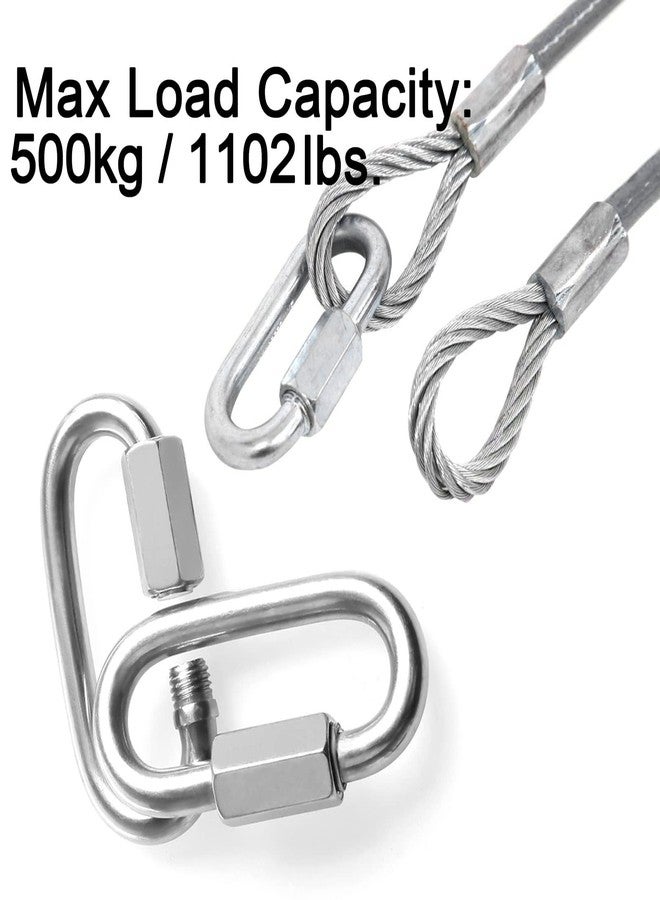 STARVAST 8mm Quick Link Oval Carabiner Chain Quick Links Connector 4pcs M8 Stainless Steel Swing Clip Screw Lock Swing Set for Swing Play Set - Image 4