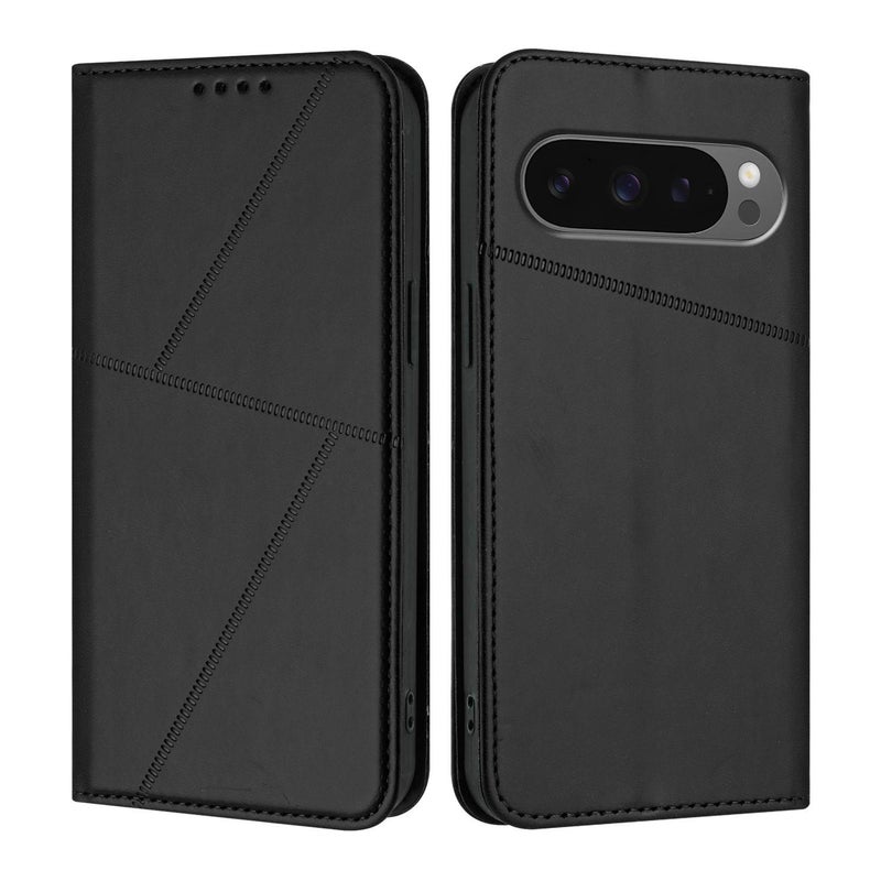 HuHa Case Cover For Google Pixel 10 / Pixel 10 Pro Strong Magnetic Frosted Flip Leather Phone Case(Black) - Image 1