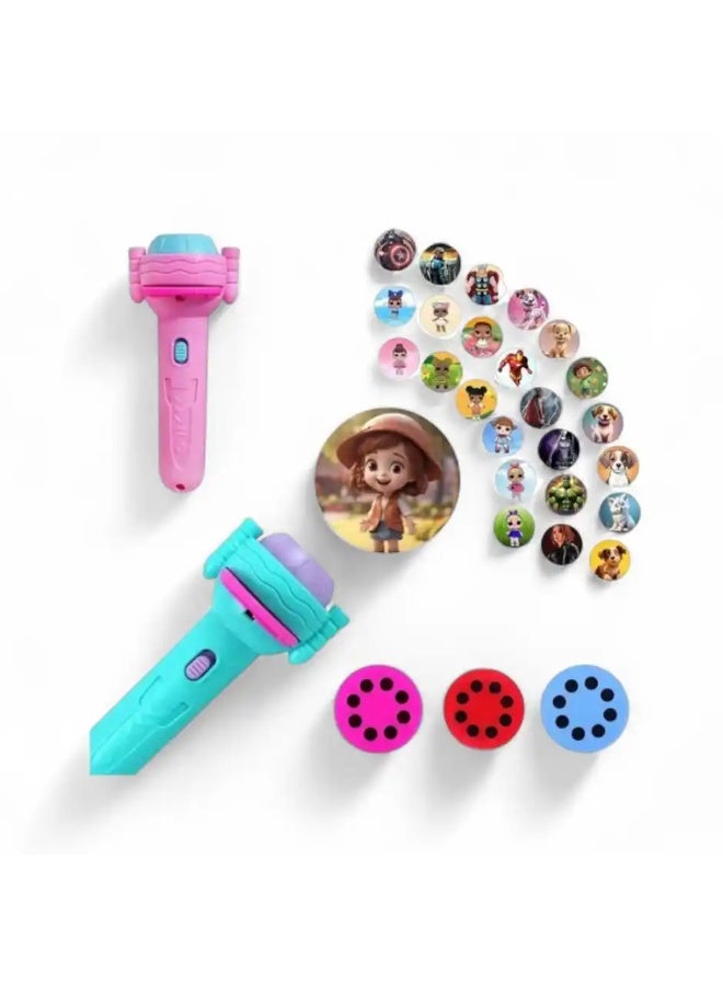 توي شاين Toyshine Projection Flashlight Educational Toy 3+ Years24 Patterns Bedtime Toy for Kids - Image 1