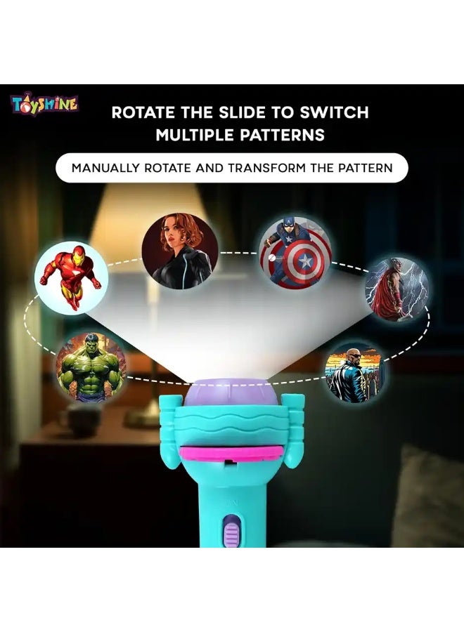 توي شاين Toyshine Projection Flashlight Educational Toy 3+ Years24 Patterns Bedtime Toy for Kids - Image 3