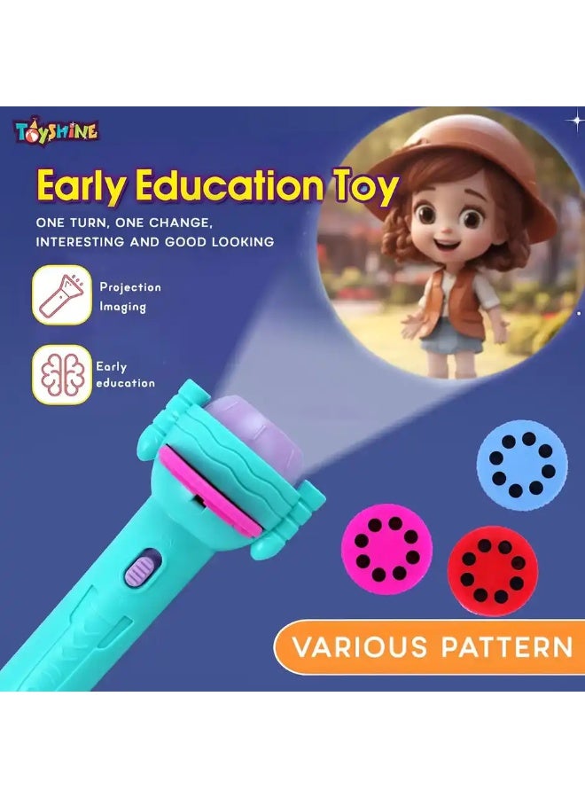 توي شاين Toyshine Projection Flashlight Educational Toy 3+ Years24 Patterns Bedtime Toy for Kids - Image 4