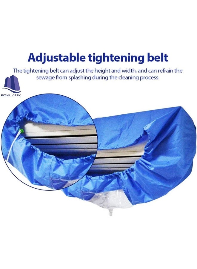 Royal Apex Air Conditioner Waterproof Cleaning Cover With Swing Belt For 2-3Hp A/C Diy Dust Washing Clean Protector Wall Mounted Air Conditioning Service Bag  - Image 3
