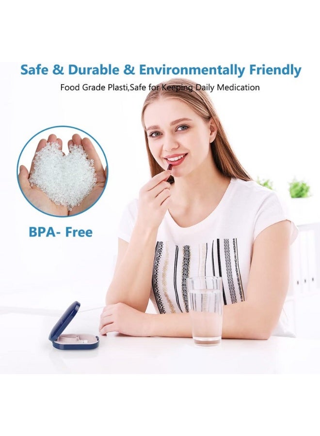 Pill Tablet Cutter, 1PCS Portable Pill Splitter with Blade and Storage Compartment, Round Tablet Pill Dispenser for Small and Large Pills Cut in Half Quarter, Elderly, Child, Pet, Travel - Image 5