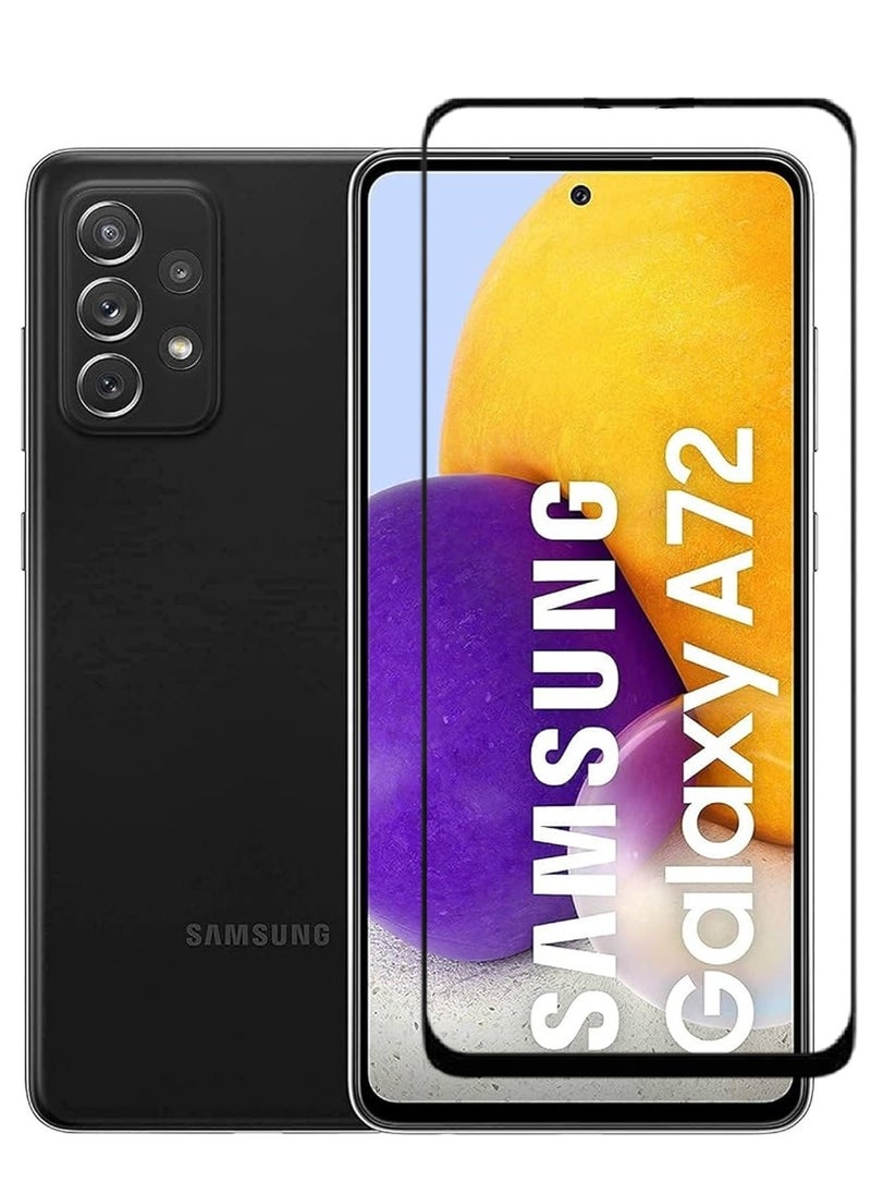 AINA حماية شاشة زجاجية مقسّاة 5D مصممة لهاتف سامسونج جالاكسي A72 تغطية كاملة من الحافة إلى الحافة ولصق كامل خالي من الفقاعات - Image 1