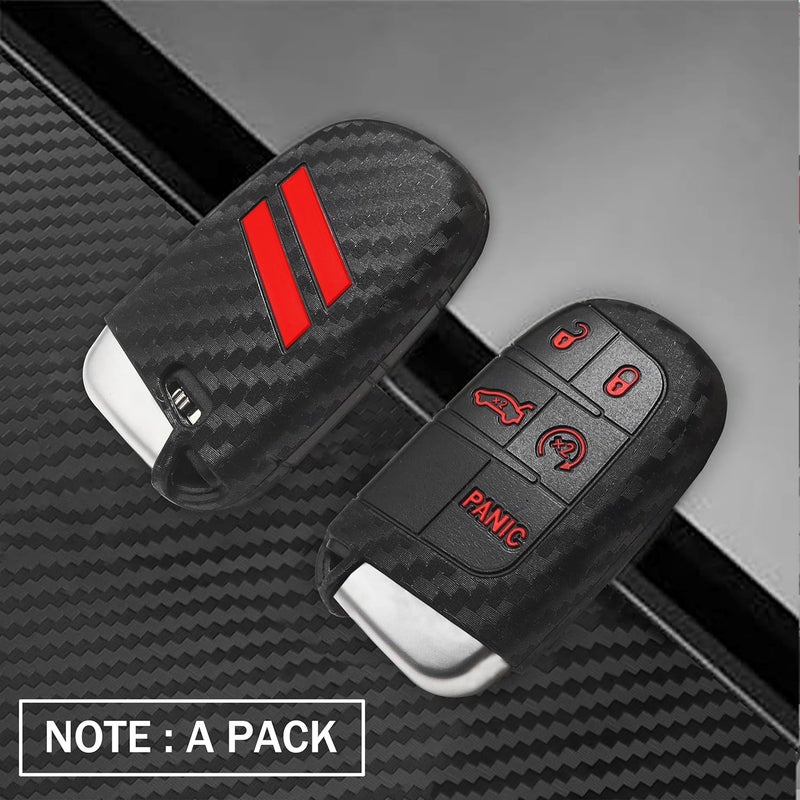 YOSRTER Silicone Key Fob Cover for Dodge Vehicles - Image 2