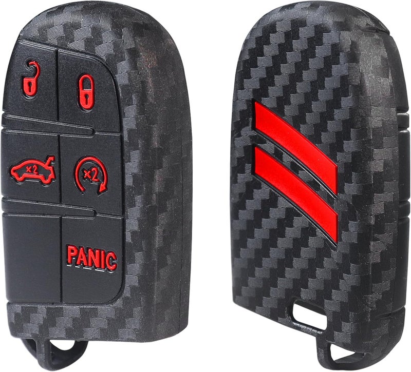 YOSRTER Silicone Key Fob Cover for Dodge Vehicles - Image 1