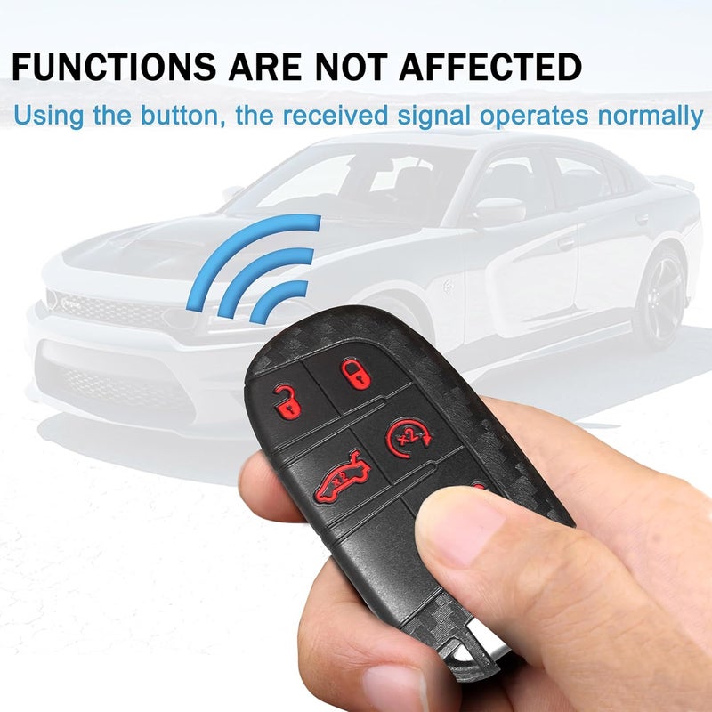 YOSRTER Silicone Key Fob Cover for Dodge Vehicles - Image 5