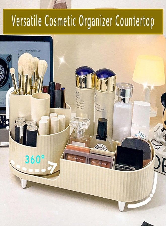 REMICH Rotating makeup organizer – 360 Rotating Makeup Organizer – Easy To Hold All Of Your Makeup Products,At Least 20 Makeup Brushes/Eyeliner,10 Lipsticks,8 Nail Polish,15 Skincare-Cosmetics - Image 5