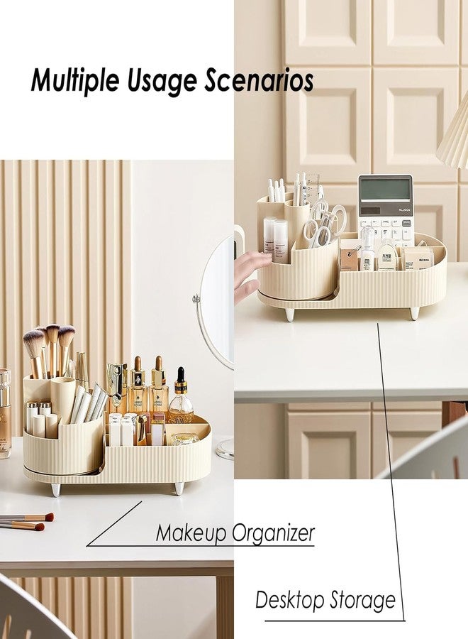 REMICH Rotating makeup organizer – 360 Rotating Makeup Organizer – Easy To Hold All Of Your Makeup Products,At Least 20 Makeup Brushes/Eyeliner,10 Lipsticks,8 Nail Polish,15 Skincare-Cosmetics - Image 4