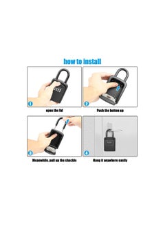 Y&D Key Safe, Portable Lock Box for Keys Outdoor with Removable Shackle, Hangable Combination Home Office Garage School, Free of Installation  - Image 5