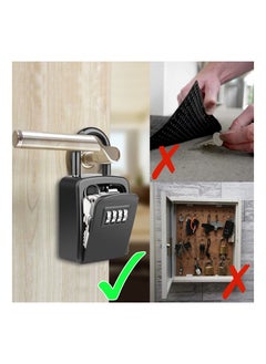 Y&D Key Safe, Portable Lock Box for Keys Outdoor with Removable Shackle, Hangable Combination Home Office Garage School, Free of Installation  - Image 2