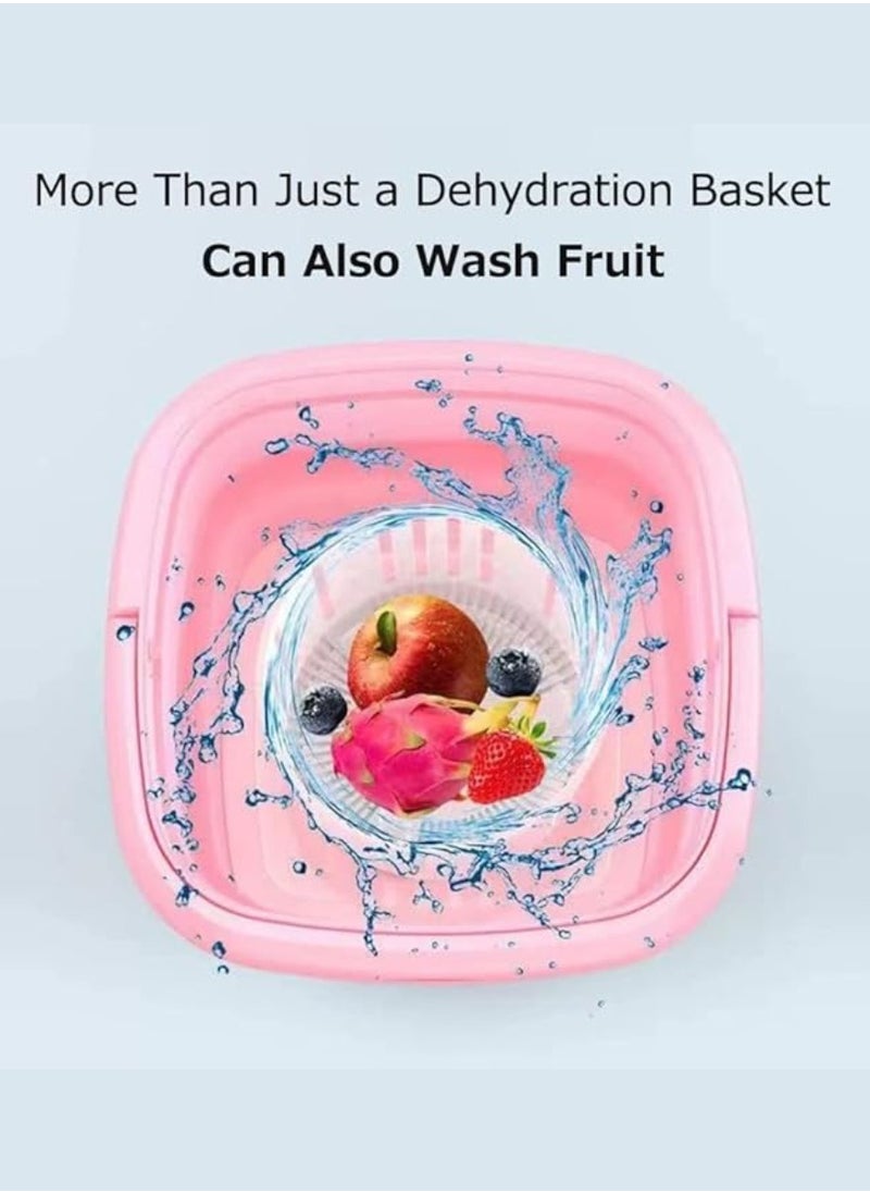 Yuwell Folding Washing Machine Mini Automatic Clothes Washing Machine Portable Lightweight Automatic Washing Machine With Detachable Drain Basket 8 Liter Portable Washer Spin Dryer With 3 Adjustable Modes  - Image 5
