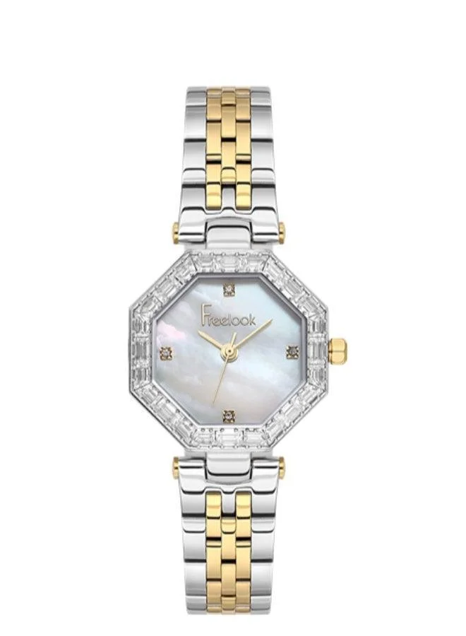 Freelook Paris Freelook - Lumiere Women's Watch | Steel Case | Stainless Steel Band | Silver & Hexagonal Dial | Analog | Japanese Quartz | Mineral Glass | Premium Luxury Watch | Ideal Gift | Water Resistant 50 Meters
