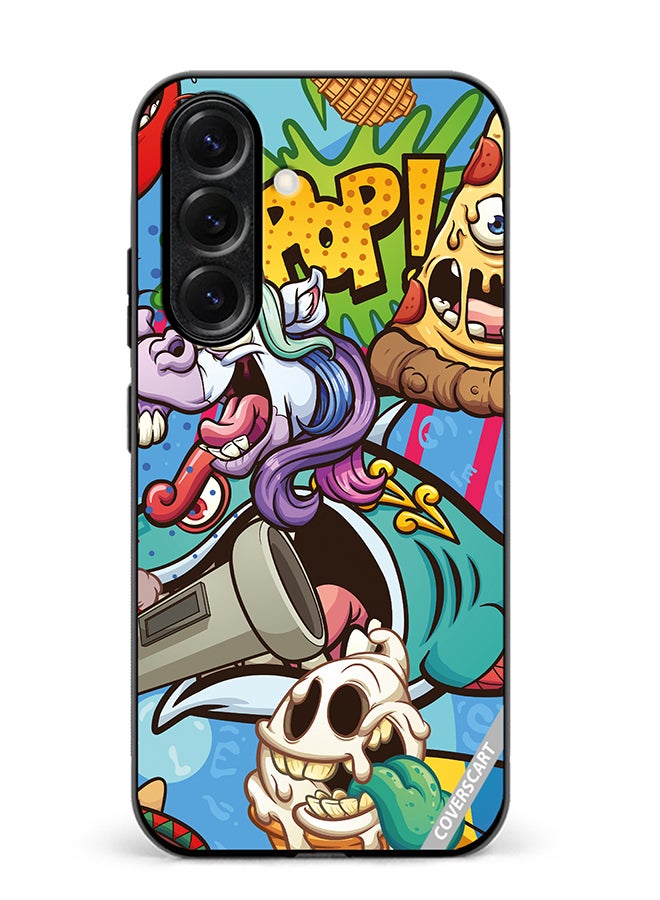 Protective Case Cover For Samsung Galaxy S25 Cartoon Design Multicolour