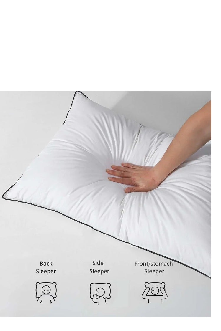 TM HOME Limited Offer from TM HOME: 2 Poly-Down Hotel Pillows 50×70 cm + 1 Free – Softer Than Goose Down with 6-Month Warranty! - Image 3