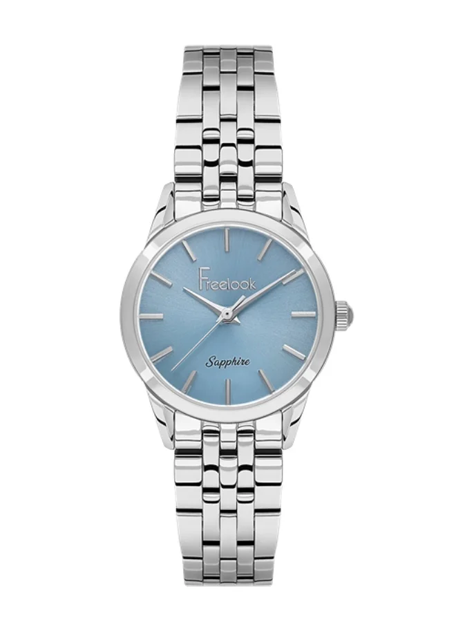 Freelook Paris Freelook - Naturelle Women's Watch | Steel Case | Stainless Steel Band | Blue & Round Dial | Analog | Japanese Quartz | Sapphire Crystal | Premium Luxury Watch | Ideal Gift | Water Resistant 50 Meters