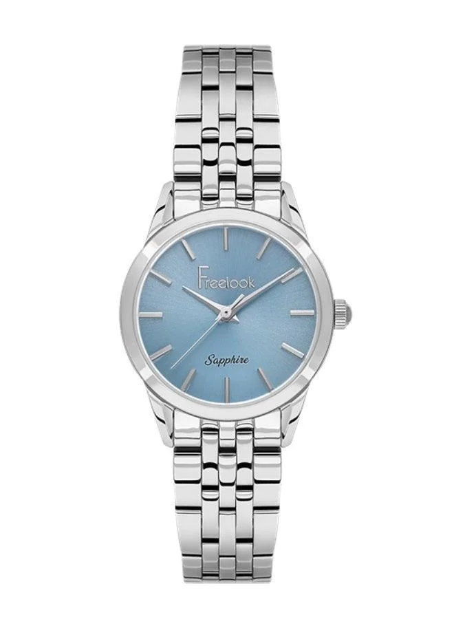 Freelook Paris Freelook - Naturelle Women's Watch | Steel Case | Stainless Steel Band | Blue & Round Dial | Analog | Japanese Quartz | Sapphire Crystal | Premium Luxury Watch | Ideal Gift | Water Resistant 50 Meters