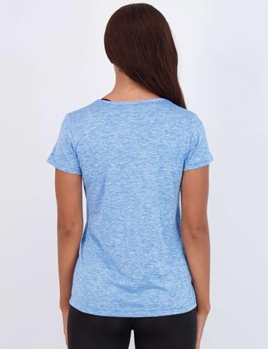REALESSENTIALS Real Essentials 5 Pack: Women's Dry Fit Short Sleeve V Neck Workout Top - Fitness Pilates Gym Athletic Yoga T-Shirt (Plus Available), Set 2, XXL - Image 4