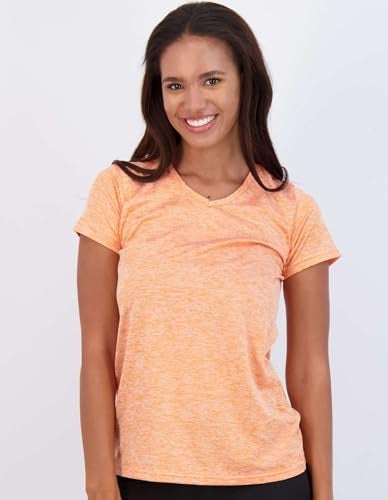 REALESSENTIALS Real Essentials 5 Pack: Women's Dry Fit Short Sleeve V Neck Workout Top - Fitness Pilates Gym Athletic Yoga T-Shirt (Plus Available), Set 2, XXL - Image 3