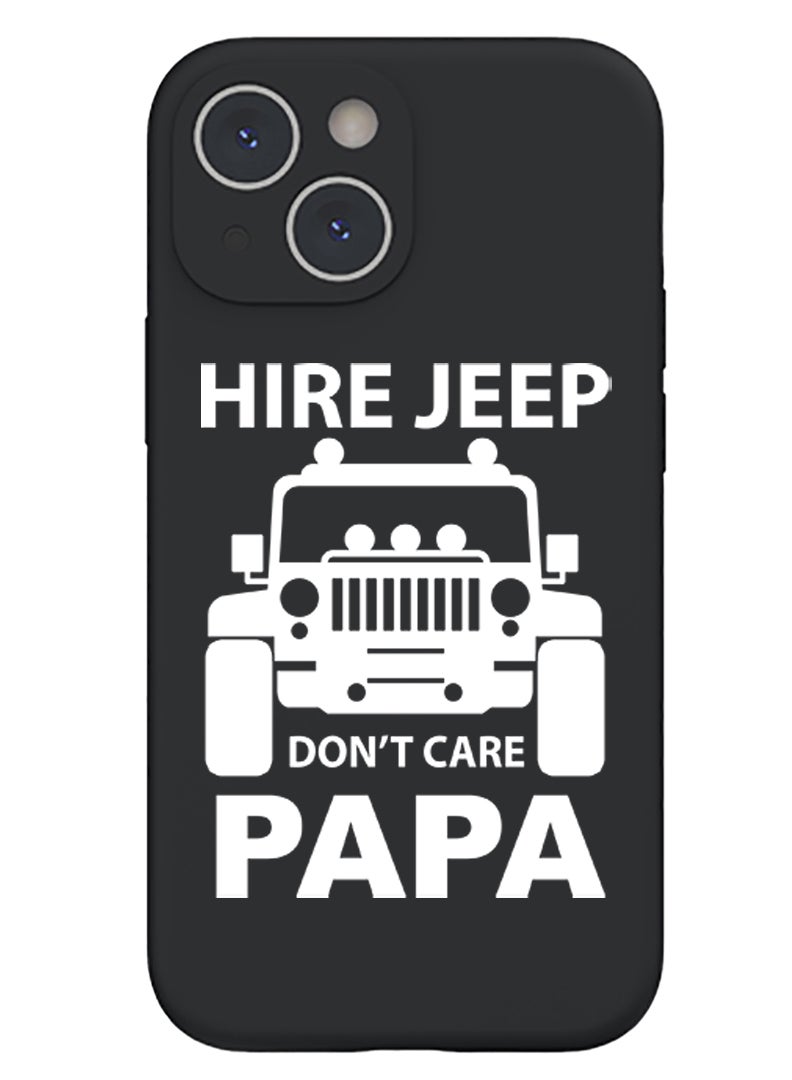 Theodor Protective Slim Fit Case Liquid Silicone Cover with Full Body Protection Anti-Scratch Shockproof Case For iPhone 13 Black  - I am running mom copy - Image 1