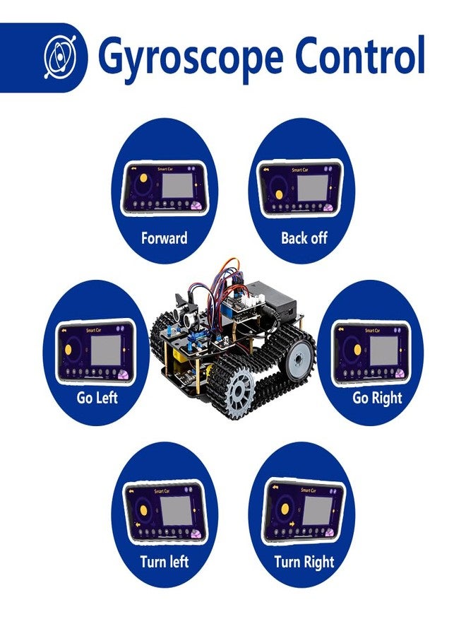ACEBOTT Smart Robot Tank Car Kit with ESP32 for Arduino Robotics for Kids Ages 8-12 12-16 STEM Science Kits Coding Gifts for 8-16 Year Old Boys Girls Teens Cool Engineering Building Toys Unique Gifts - Image 4