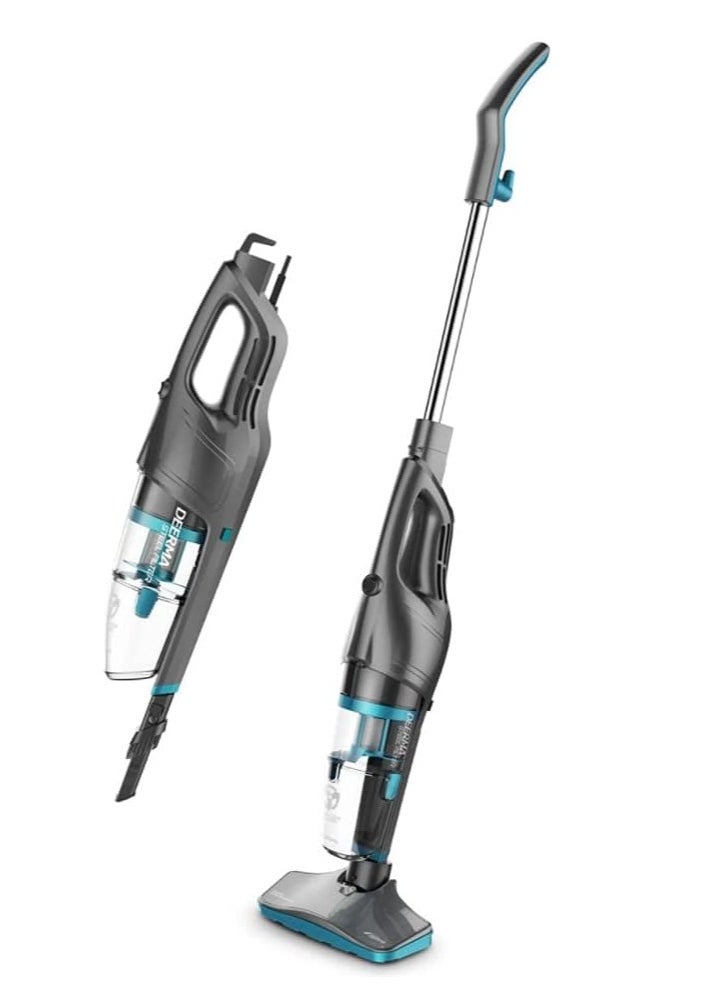 Deerma DX900 2 in 1 Household Vacuum Cleaner Lightweight Corded Upright Stick And Mini Handheld Vacuum Cleaner With Stainless Steel Filter, 14000Pa Suction Force - Black 