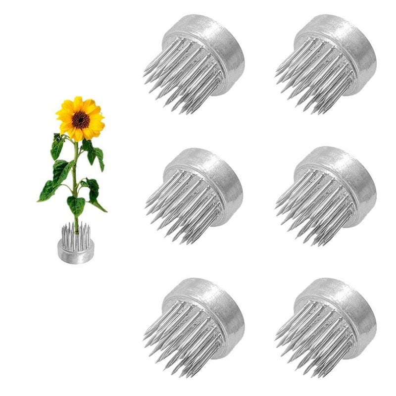 Japanese Flower Frog Mini Kenzan Floral Frog 23mm09inch Diameter Ikebana Flower Arranger Holder Stainless Steel Pin for Small Vase 6Pcs