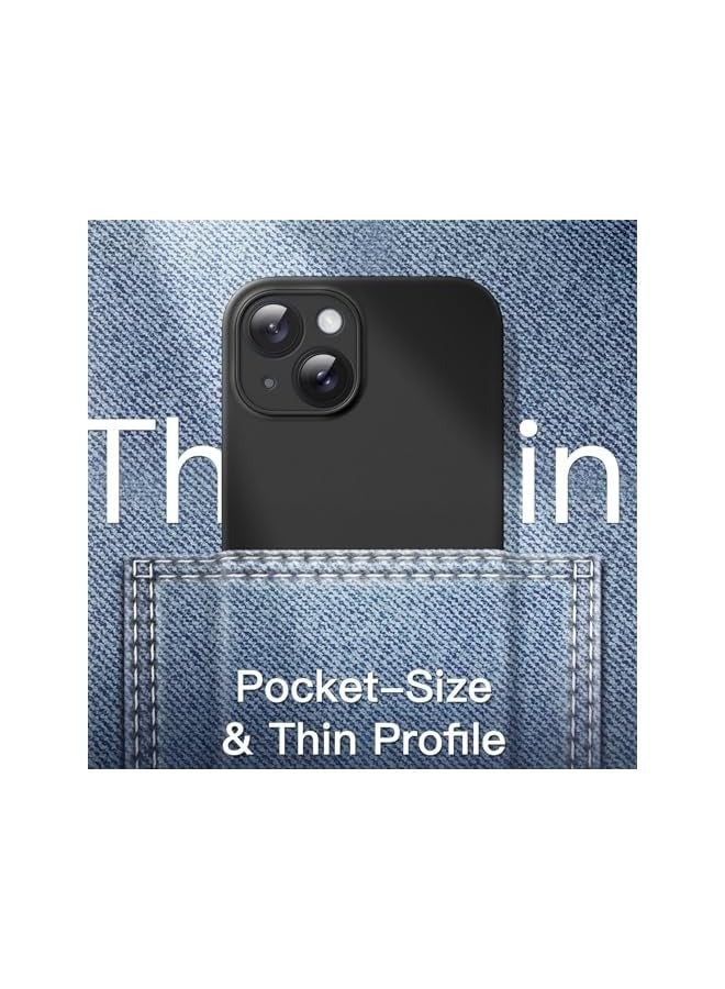 جي تيك جراب نحيف للغاية لهاتف iPhone 13، مقاس 6.1 بوصة، غطاء عدسة الكاميرا حماية كاملة، خفيف الوزن، جراب صلب من البولي بروبيلين بلمسة نهائية غير لامعة، يدعم الشحن اللاسلكي (أسود) - Image 5