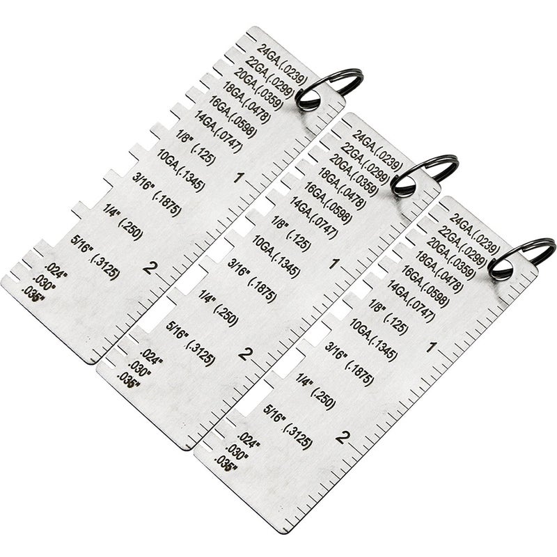 Stainless Steel Weld Gauge with Etched Numerals for Clear Reading, Ideal for Welding Tasks - Image 1