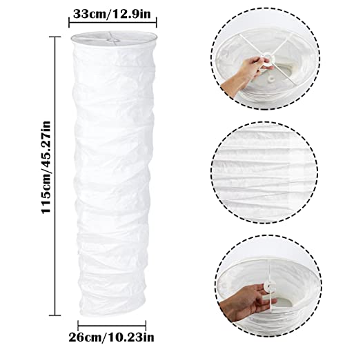 FERCAISH Paper Floor Lamp Shade Foldable and Minimalist Style Rice Paper Lamps Classic Modern Paper Floor Light Bulb Cage Guard for Living Room Bedroom DcorIrregular - Image 3