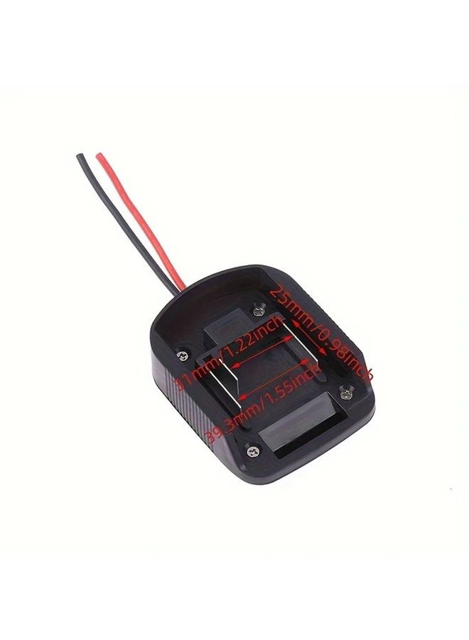 1pc 18V Li Ion Battery Adapter Portable Multi Function Converter For Electric Drills Overheat Protection Black - Image 5