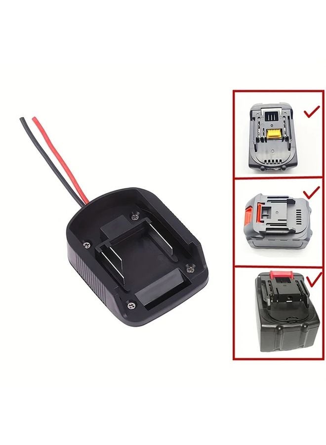 1pc 18V Li Ion Battery Adapter Portable Multi Function Converter For Electric Drills Overheat Protection Black - Image 2